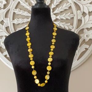 Quartz stone disc necklace